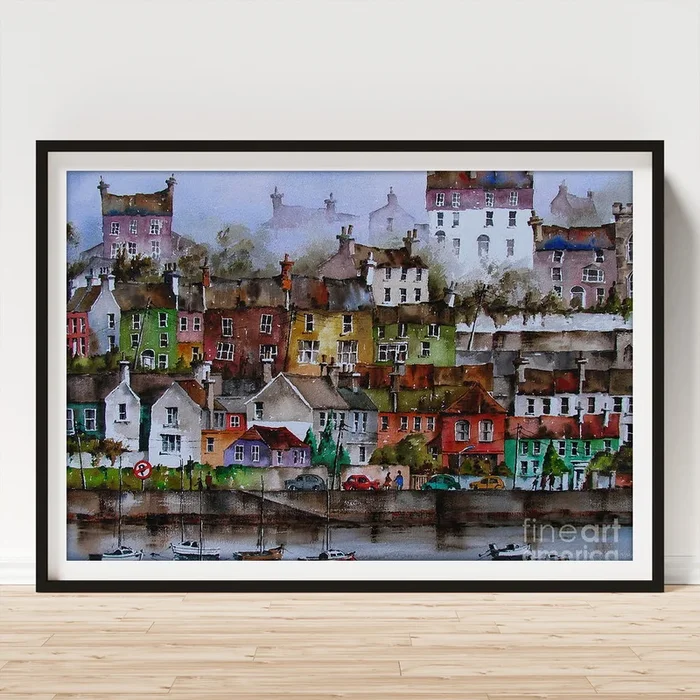 107 Windows of Kinsale Co Cork Art Print