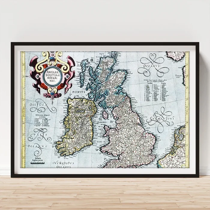 16th Century Map Of The British Isles Art Print