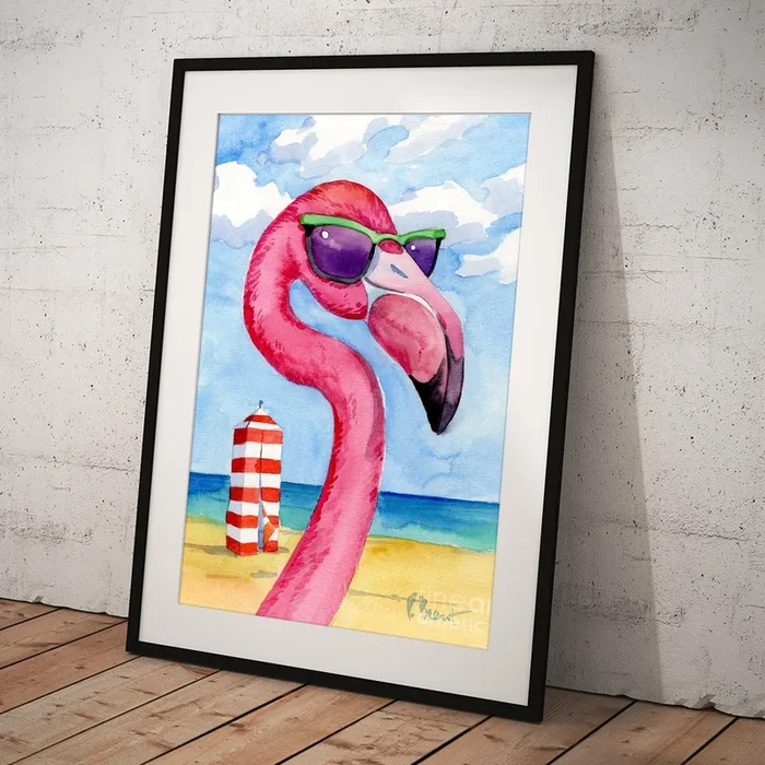 17190 – Looking Good Flamingo III Art Print