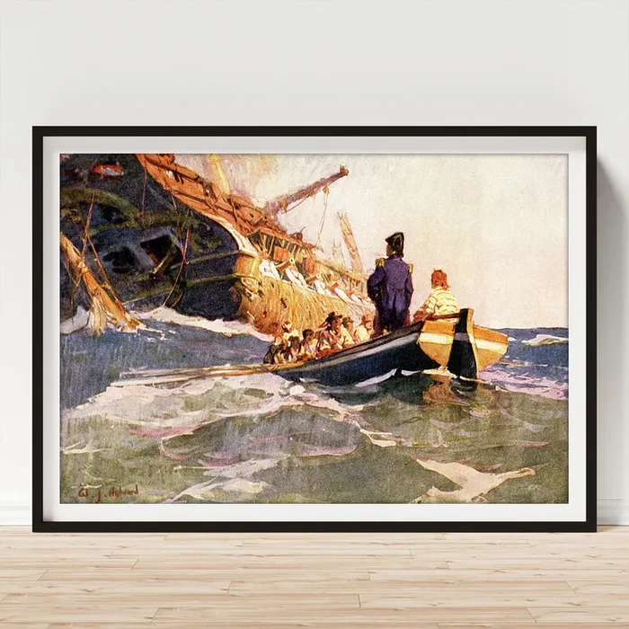 1800s War Of 1812 Surrender Sinking Art Print