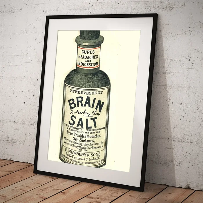 1890s Uk Brain Salt Headaches Humour Art Print