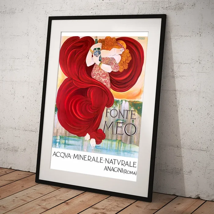 1910 Italian Mineral Spring Water Advertising Poster Art Print