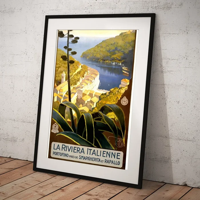 1920 Italian Riviera Travel Poster Art Print