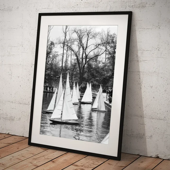 1920s 1930s toy boat regatta Gustine Lake Philadelphia PA USA Art Print