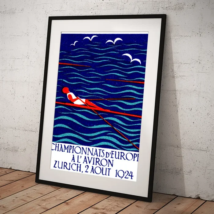1924 Zurich Rowing Poster Art Print
