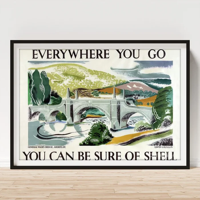 1930s Shell poster You Can be Sure of Shell Art Print
