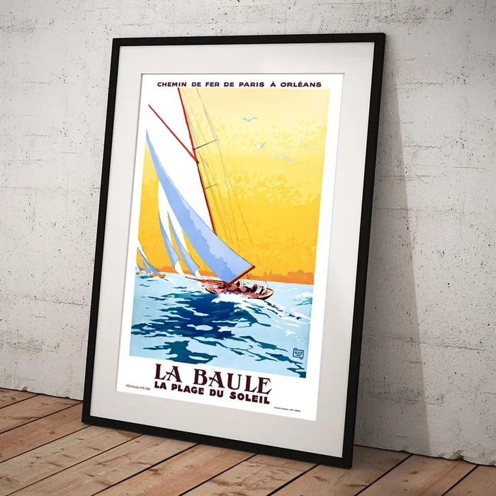 1931 France LA BAULE La Plage Du Soleil Travel Poster Art Print