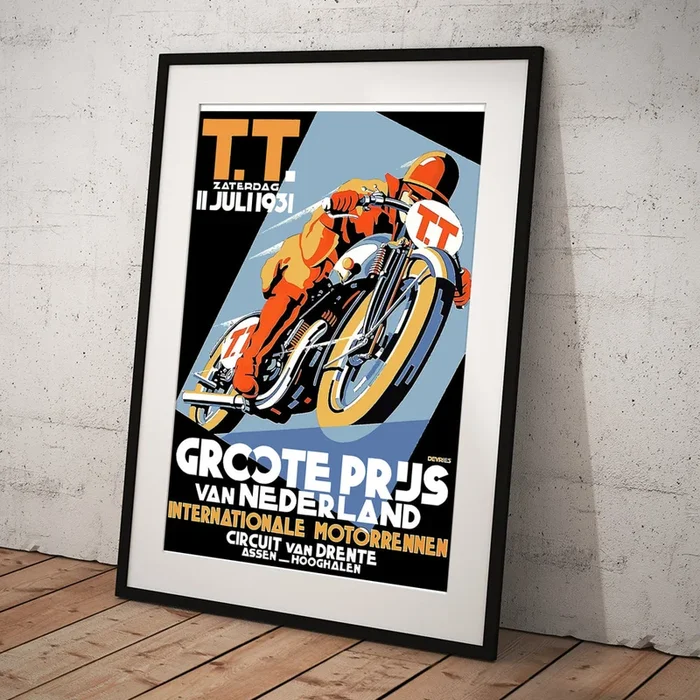 1931 Netherlands Motorcycle Grand Prix Poster Art Print
