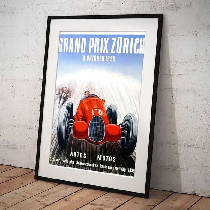 1939 Zurich Grand Prix Racing Poster Art Print