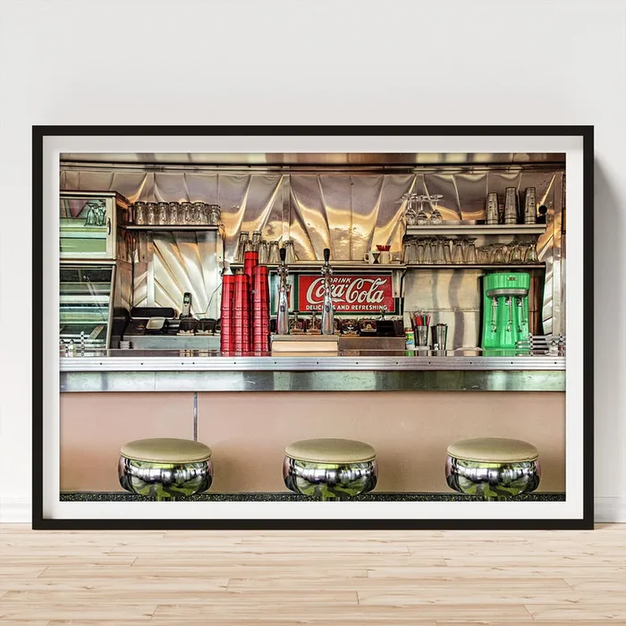 1950’s Diner Soda Fountain Art Print