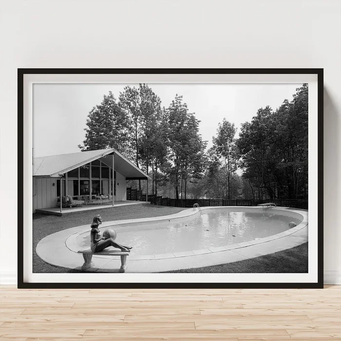 1950s 1960s Blond Woman Bathing Suit Art Print