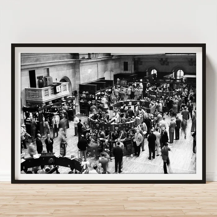 1950s Overhead View Of Bustle On New Art Print