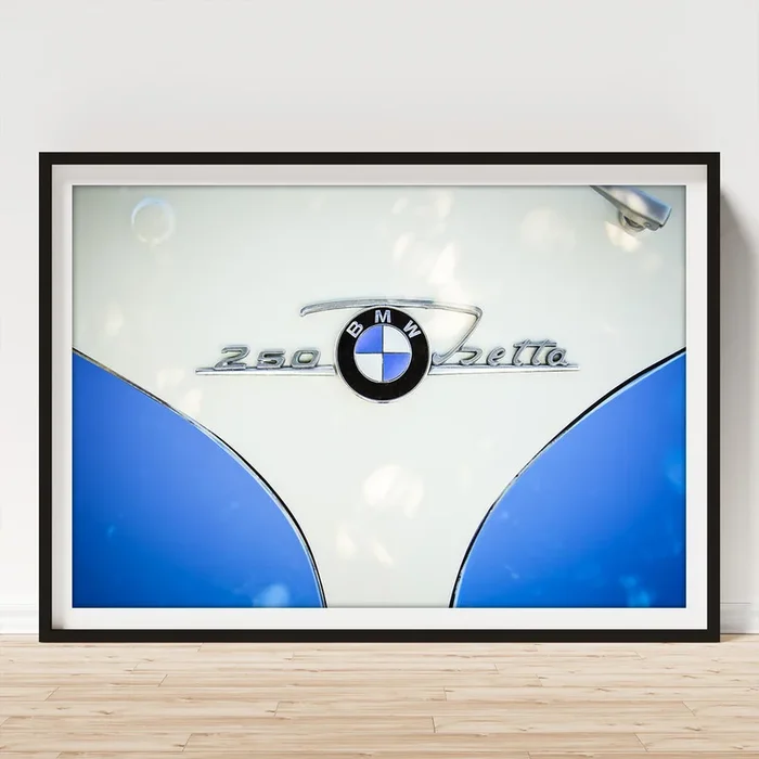 1960 BMW Isetta Coupe Emblem -0966c Art Print