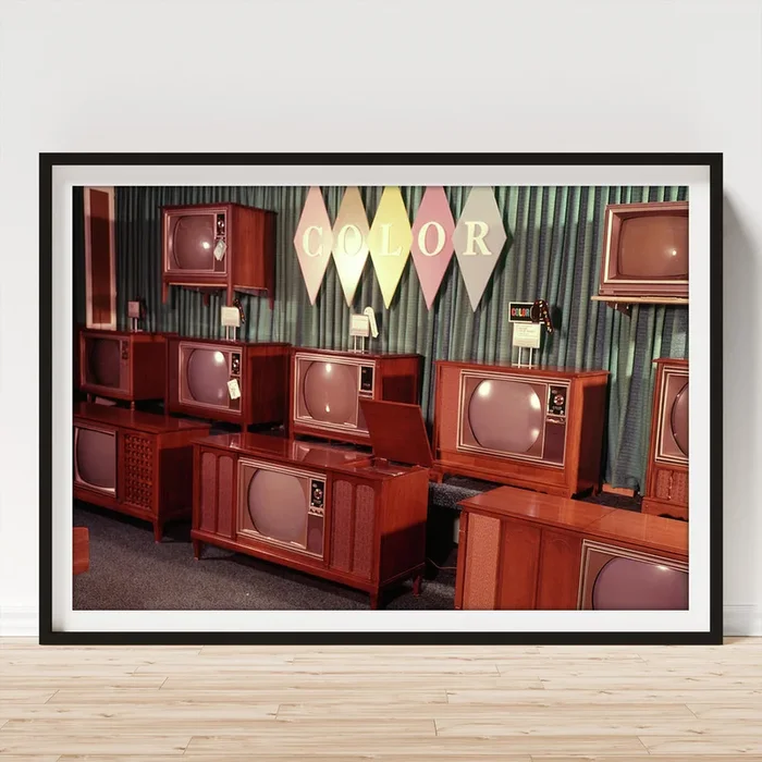 1960s Display Of Color Television Sets Art Print