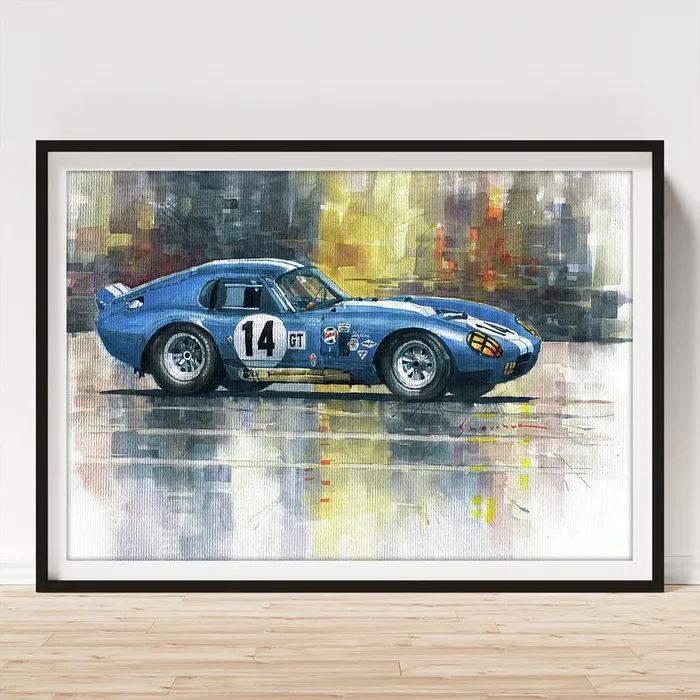 1965 Sebring 12h Race #14 Shelby Cobra Daytona Payne Art Print