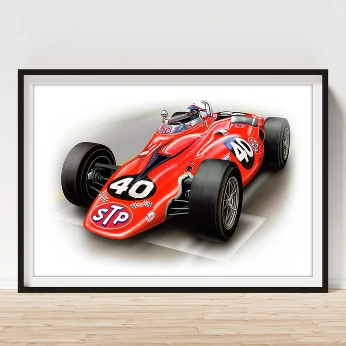 1967 STP Turbine Indy 500 Car Art Print