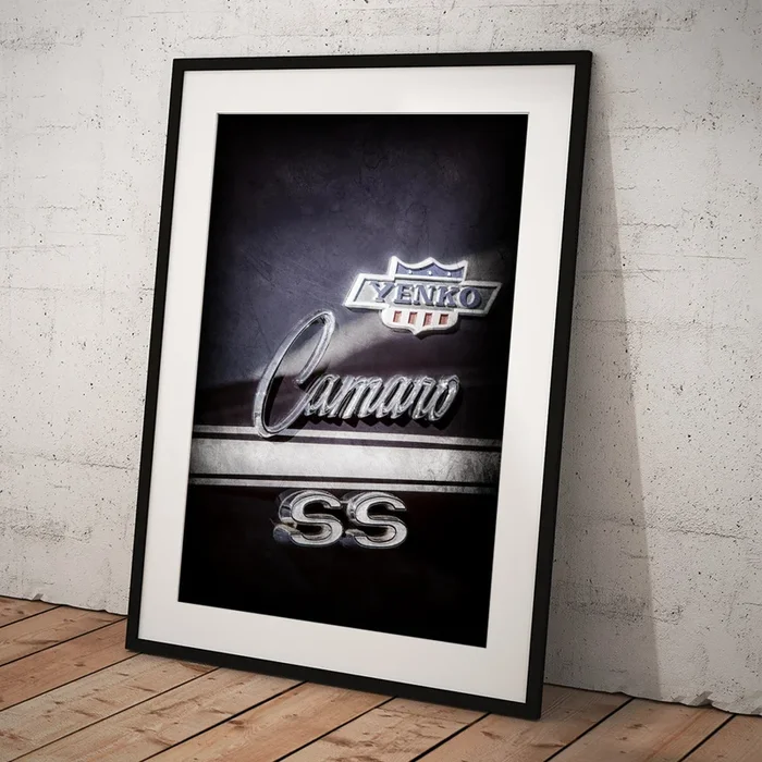 1968 Chevrolet Yenko Super Camaro SS Side Emblem -1762ac Art Print