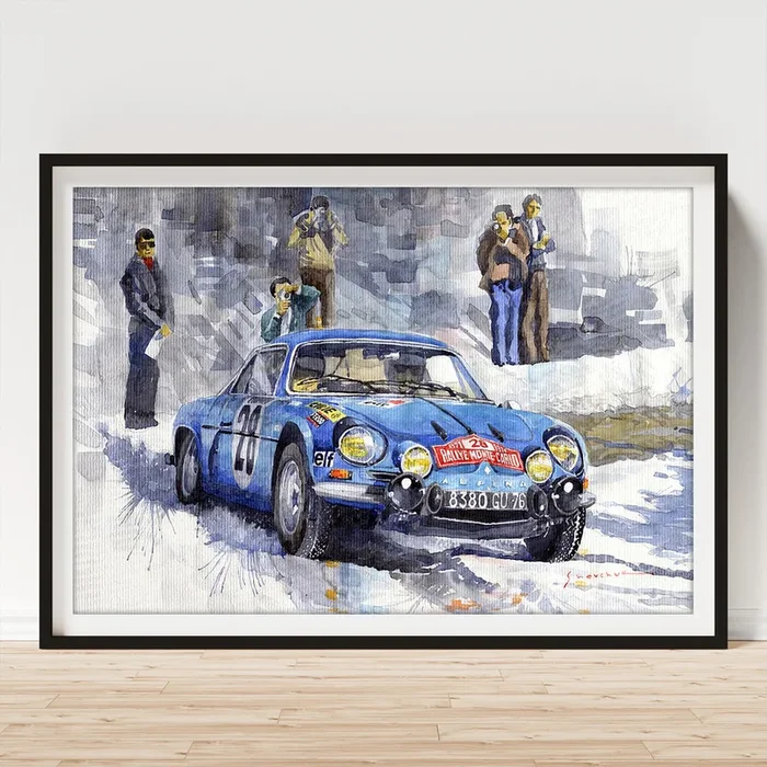 1971 Rallye Monte Carlo Alpine Renault A110 1600 Andersson Stone Winner Art Print
