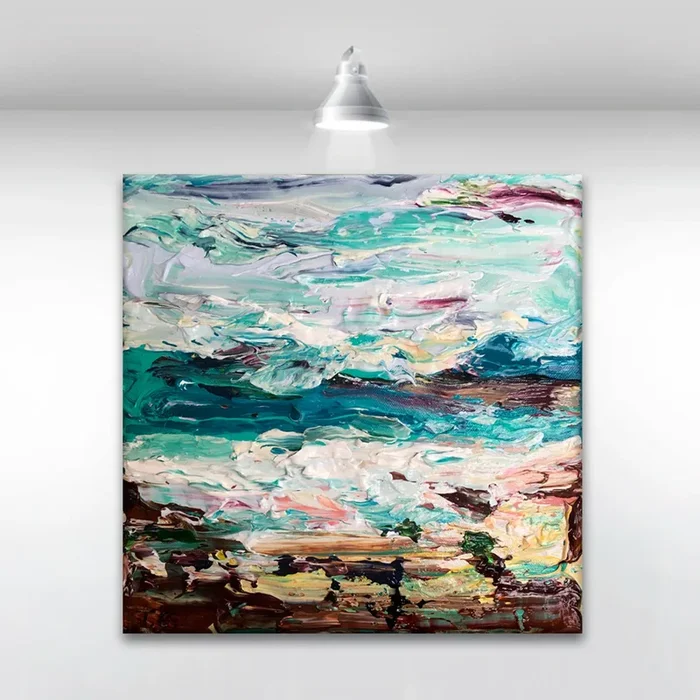 ‘Coastal no.28’ – 12×12″ (2018) Acrylic painting by Tatiana Georgieva
