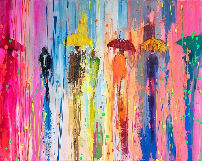 ‘COLOUR STORM’ (2017) Mixed-media painting by Ewa Czarniecka