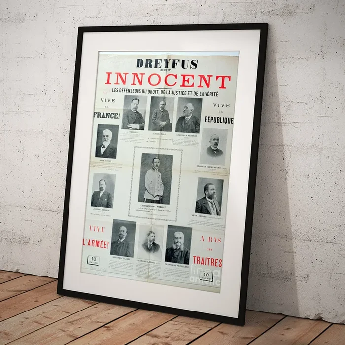 ‘dreyfus Est Innocent’, Poster With The Portraits Of His Defenders, Late 19th Century Art Print