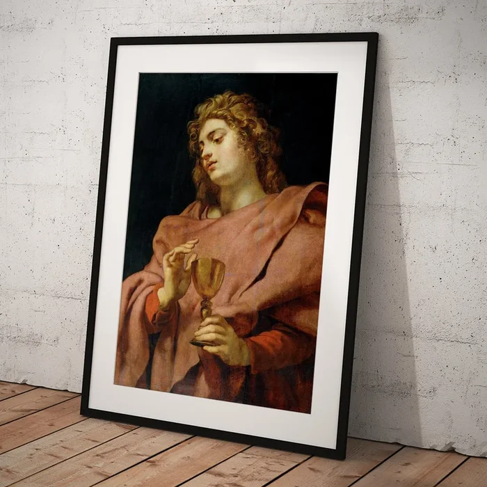 ‘Saint John the Evangelist’, 1610-1612, Flemish School, Oil on panel, 107,5 … Art Print