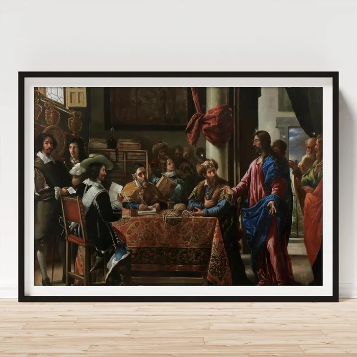 ‘The Calling of Saint Matthew’. 1661. Oil on canvas. JESUS. Art Print