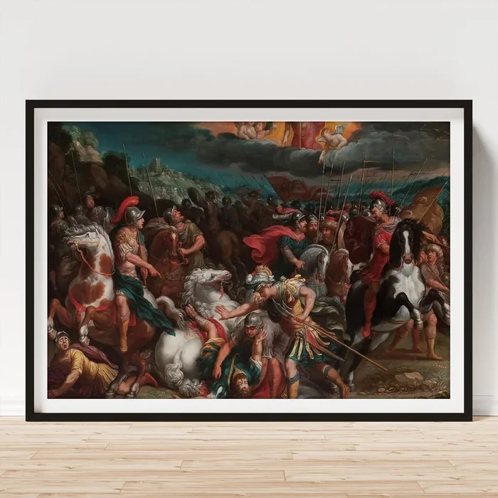 ‘The Conversion of Saint Paul’. XVI century. Oil on copperplate. Art Print