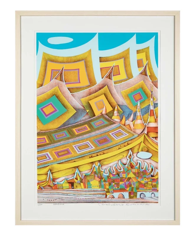 “Bangkok” Original Print by Japanese Artist Risaburo Kimura