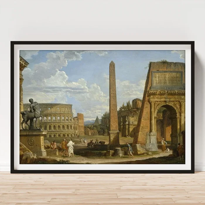 A Capriccio View Of Roman Ruins, 1737 Art Print