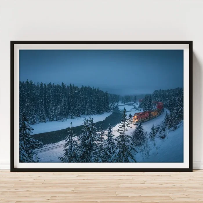 A Cargo Train Is Passing Morant’s Curve Art Print