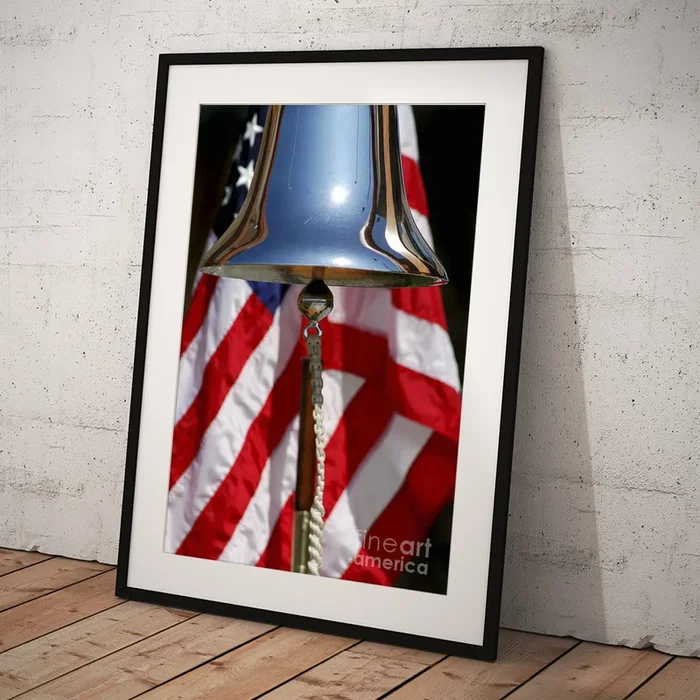 A Ceremonial Ships Bell Displayed Art Print