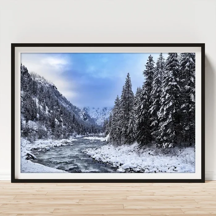 A cold winter day Art Print
