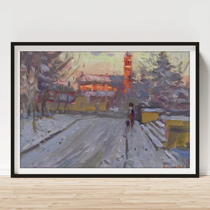 A Cold Winter Sunset #1 Art Print
