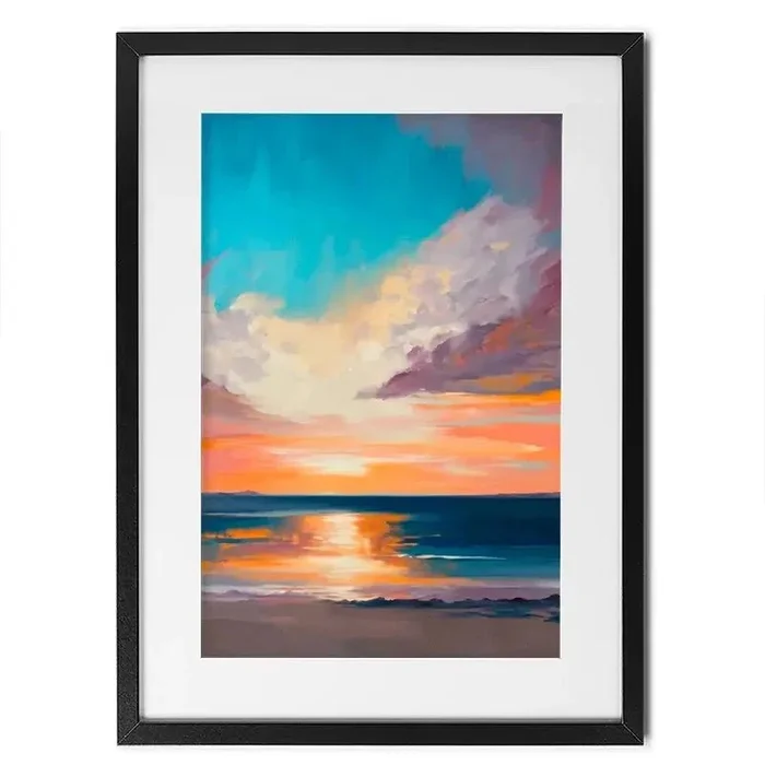 A Sunset Portrait Framed Art Print