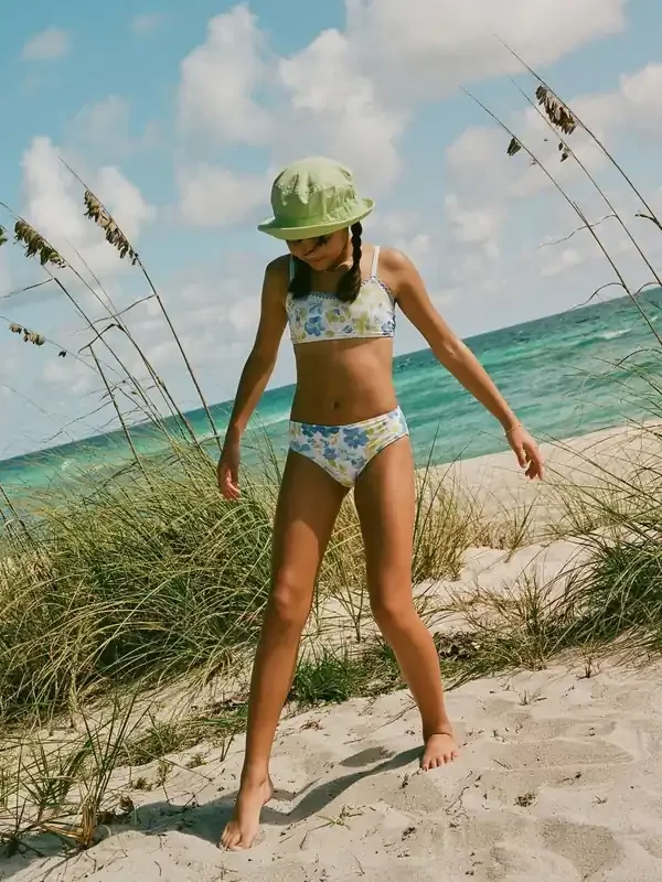 Abercrombie & Fitch Blue Triangle Trim Top Bikini Set