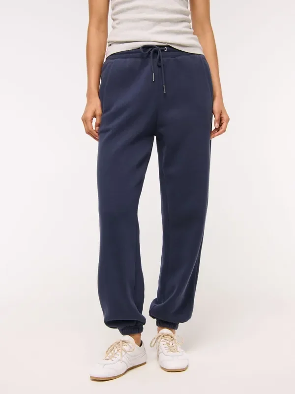 Abercrombie & Fitch Blue Wide Leg Side Stripe Trousers
