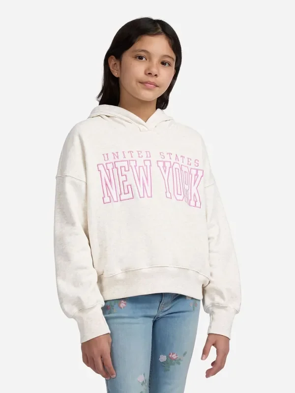 Abercrombie & Fitch Cream New York Popover Hoodie