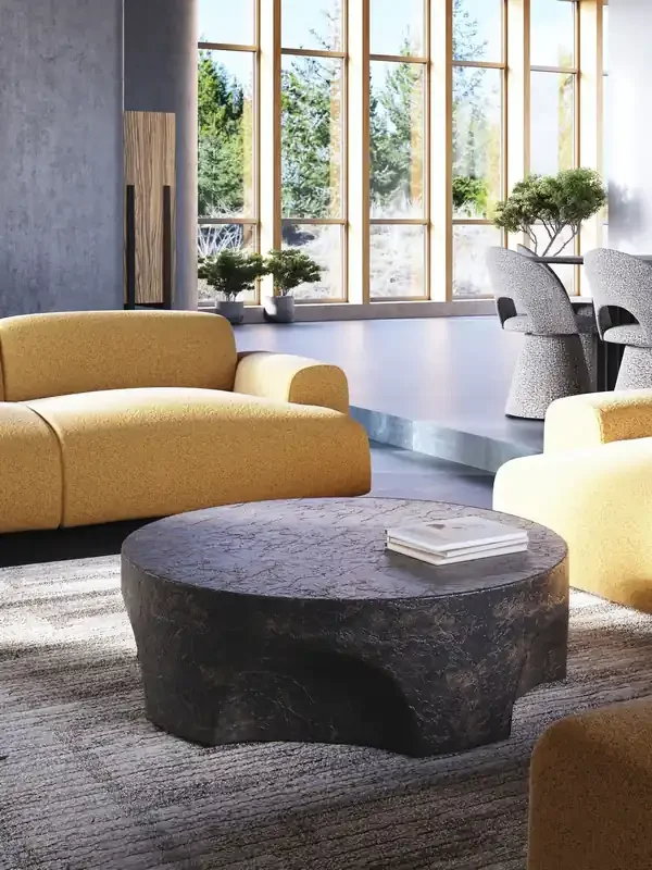 Abigail Ahern Brown Slate Pinch Coffee Table