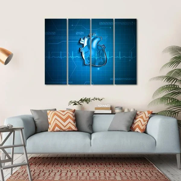 Abstract Of Cardiology Canvas Wall Art