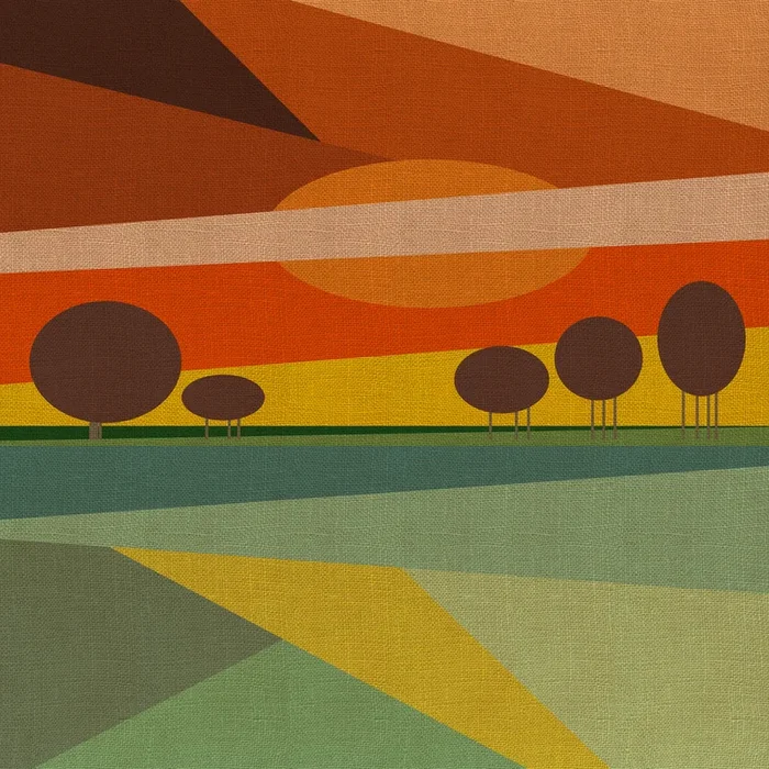 Abstract sunset