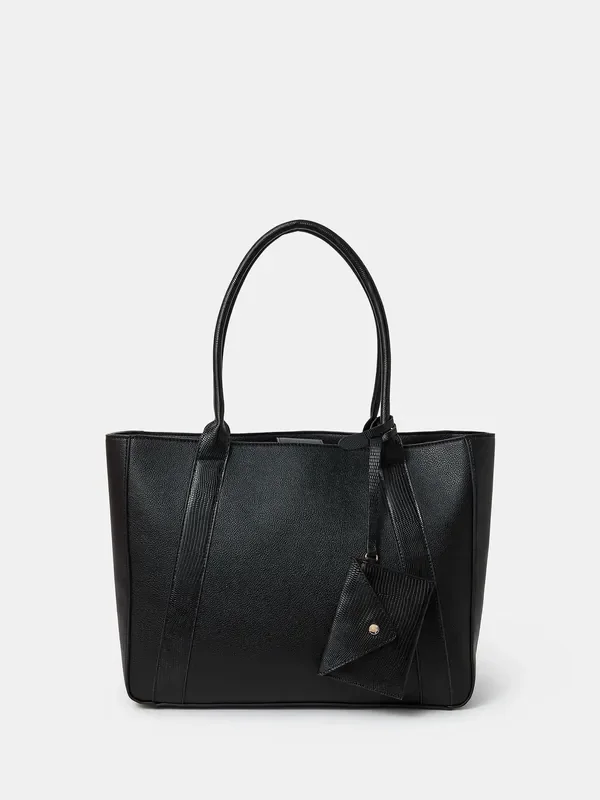 Accessorize Black Laptop Tote Bag