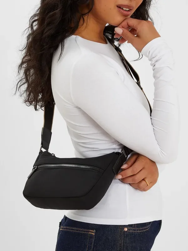 Accessorize Black Nylon Cross-Body Bag