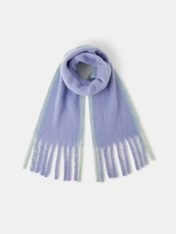 Accessorize Blue Super Soft Two Tone Scarf