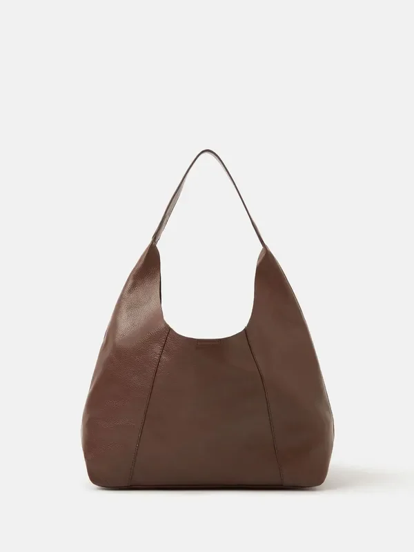 Accessorize Brown Slouchy Leather Shoulder Bag