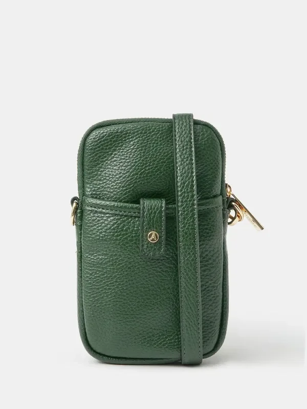 Accessorize Green Tab Pocket Phone Bag