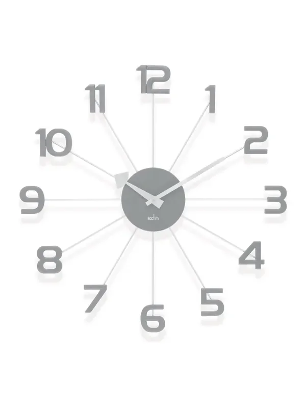Acctim Clocks Pigeon Grey Astraea Spoke Wall Clock