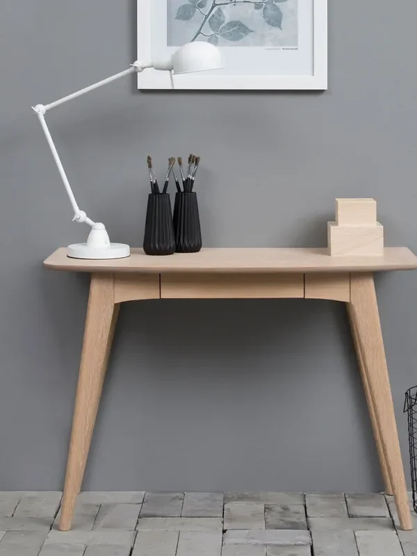 Actona Black Oak Woodstock 1 Drawer Desk