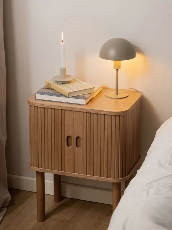Actona Oak Langley Square Bedside Table