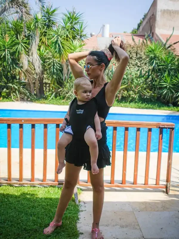Aden + Anais Black Baby Waterland Carrier Swimming Accessories